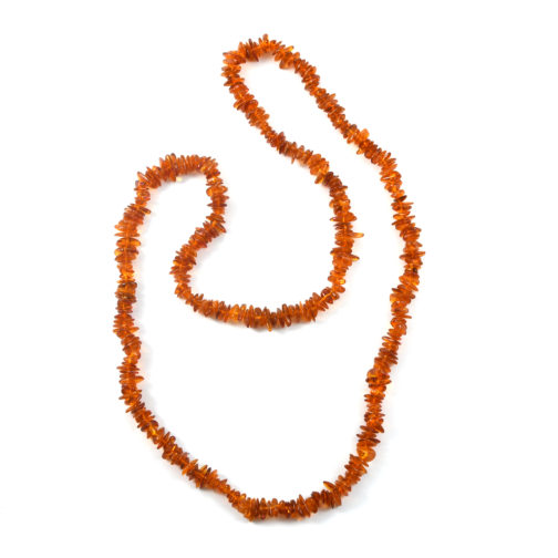 Baltic Amber Chips Necklace 32 Inch