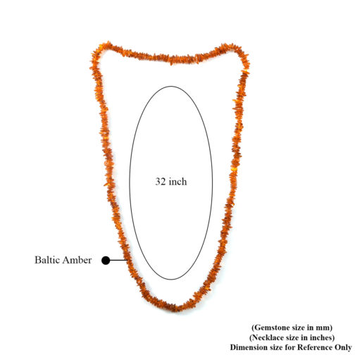 Baltic Amber Chips Necklace 32 Inch - Image 3