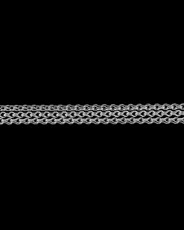 Italian 3 Strand Necklace 18 Inch in Platinum Over Sterling Silver 6.6 Grams