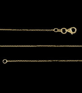 Italian Forzatina Chain 30 Inch in 14K Yellow Gold Over Sterling Silver 2.80 Grams