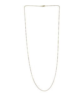 Italian Forzatina Chain 30 Inch in 14K Yellow Gold Over Sterling Silver 2.80 Grams