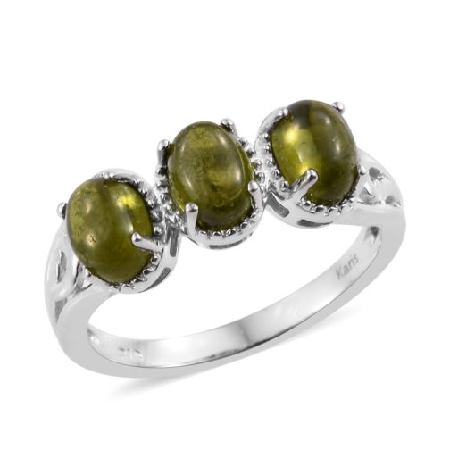 KARIS Vesuvianite Trilogy Ring in Platinum Bond Brass 2.60 ctw - Image 2