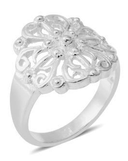 Sterling Silver Scroll work Ring