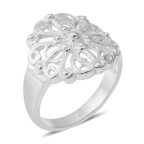 Sterling Silver Scroll work Ring