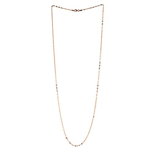 Italian 14K Rose Gold Over Sterling Silver Chain 30 Inch 3.30 Grams