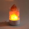 White Crystal Himalayan Salt Lamp with USB Cable - Image 5
