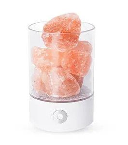 White Crystal Himalayan Salt Lamp with USB Cable